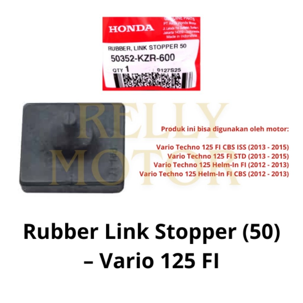 [AHM] ยางแดมเปอร์ ยาง Link Stopper (50) – Vario 125 FI รหัสส่วน: 50352-KZR-600