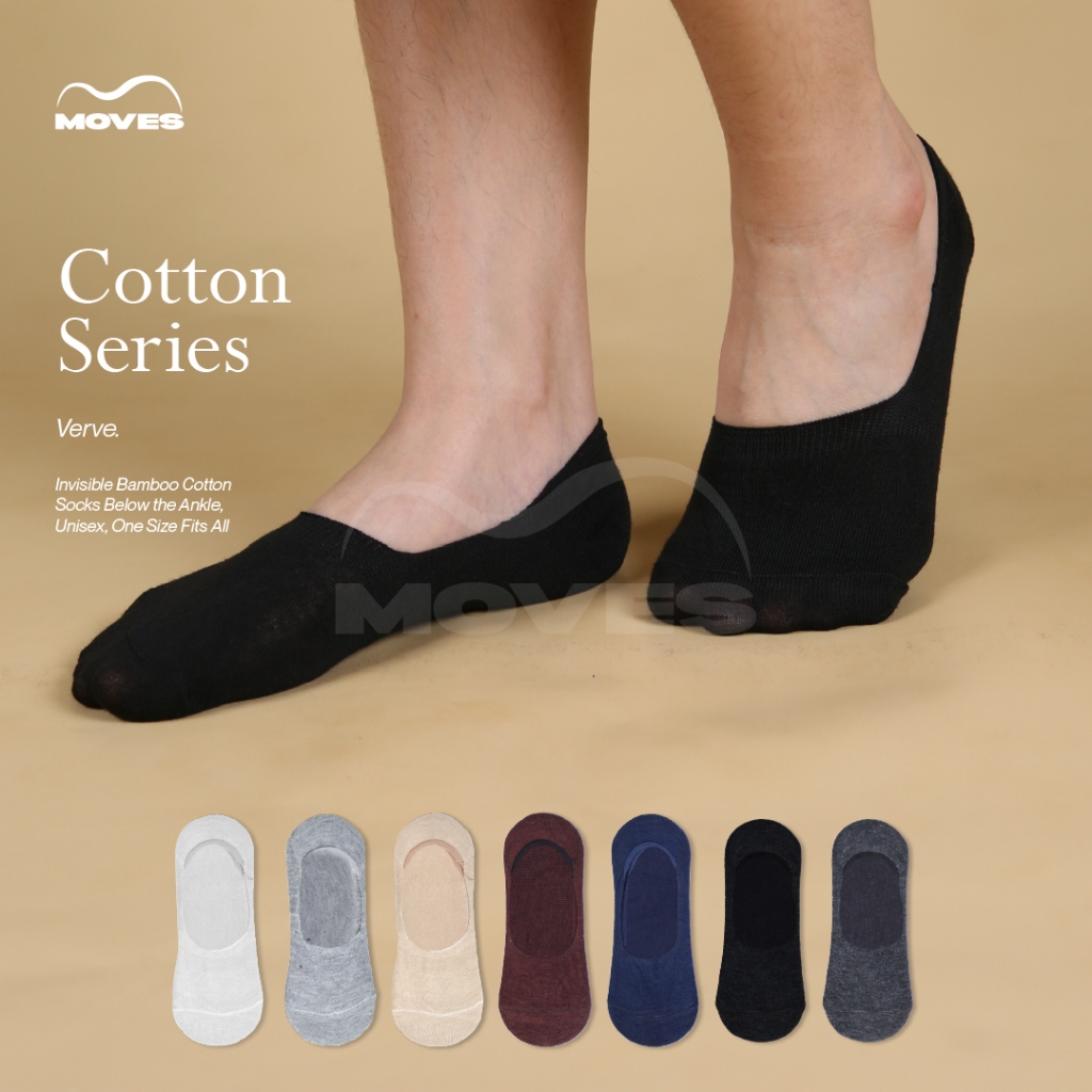 KATUN MATA Moves Verve - ถุงเท้าผ้าฝ้ายไม้ไผ่ที่มองไม่เห็นด้านล่างข้อเท้า, Unisex ทุกขนาด