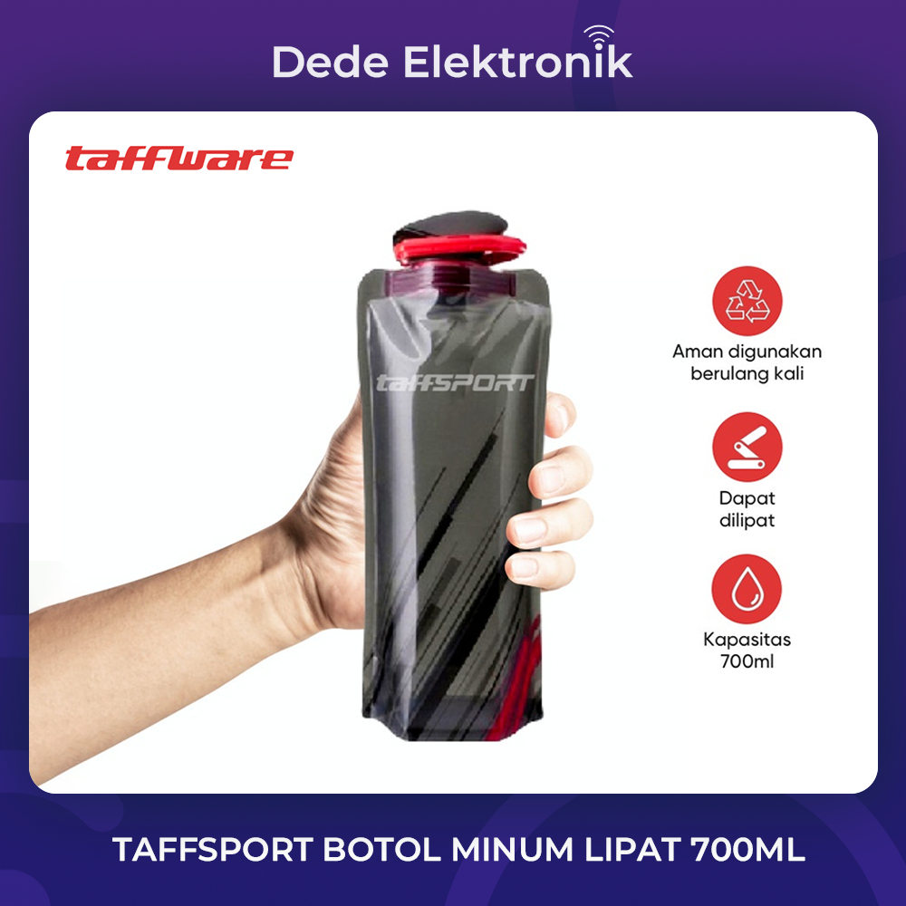 TaffiSPORT ขวดน้ําดื่มเดินป่าแบบพับได้ 700ml - S29