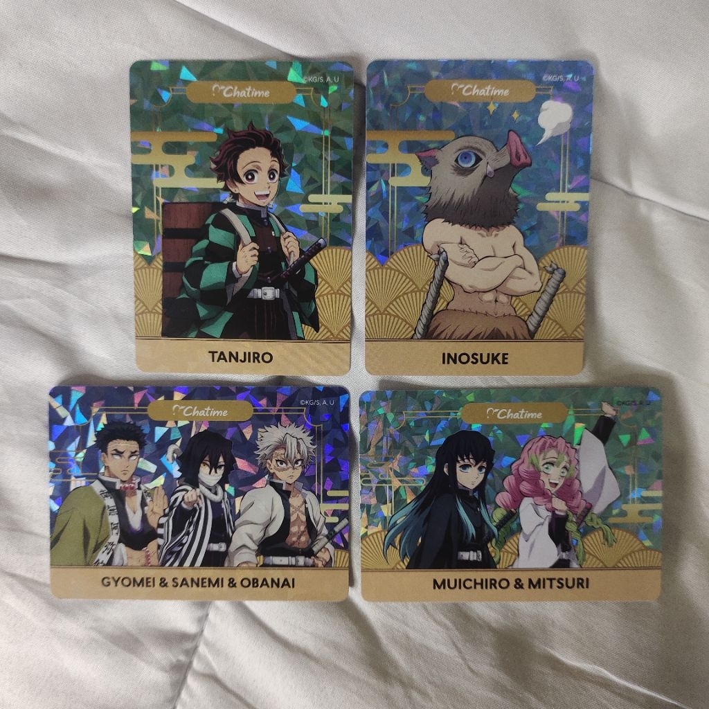 การ์ดรูปถ่ายอย่างเป็นทางการ chhatime x demon slayer tanjiro // inosuke // gyomei sanemi obanai // mu