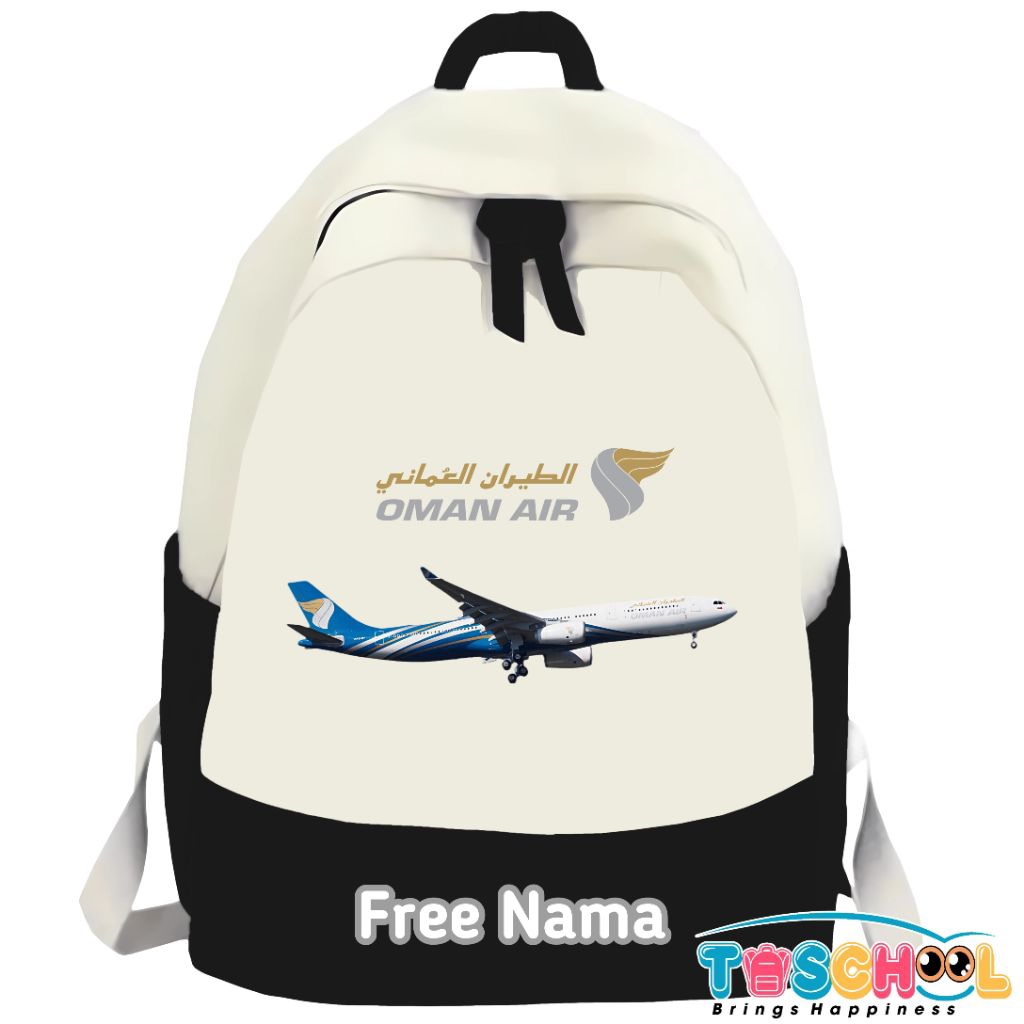 กระเป๋าเป้ OMAN AIR PLANE MOTIF CHILDRENS ฟรีชื่อ