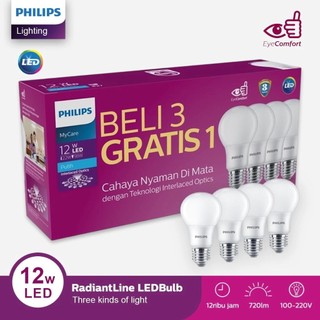 Paket Isi 4 Pcs Lampu Led Phillips 12 Watt Beli 3 Gratis 1