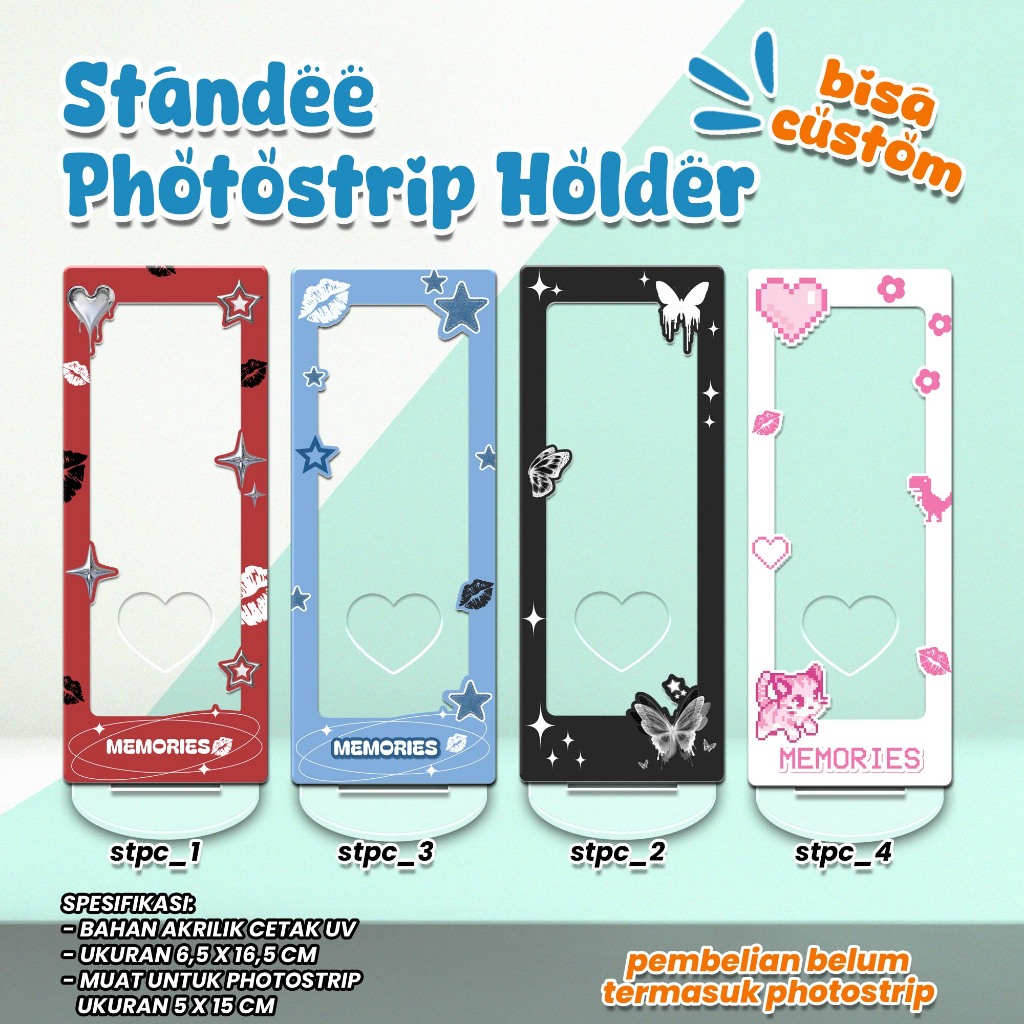 PHOTOSTRIP STANDEE / PHOTOBOX HOLDER / CUSTOM ACRYLIC STANDEE - PC Holder รหัสกรอบรูป stpc