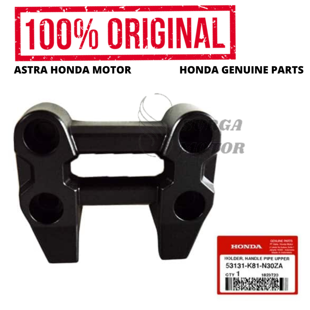 Original Honda BeAT Street K1A พวงมาลัยด้านบน AHM 53131-K81-N30ZA Original K1AL พวงมาลัยผู้ถือ 53131