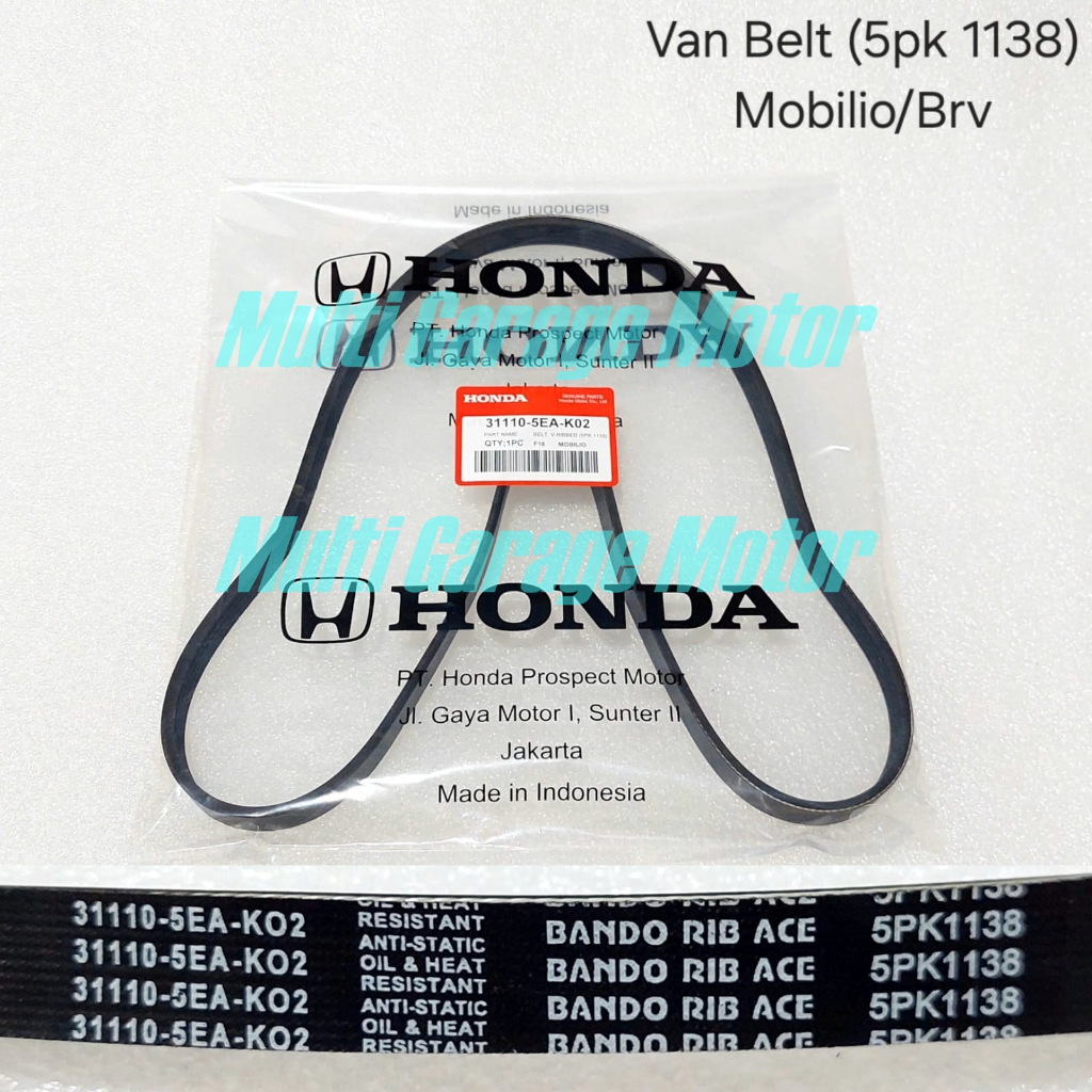 Van Belt Fanbel Fan Belt HONDA MOBILIO BRV 5PK 1138 Original 31105-5EA-K02