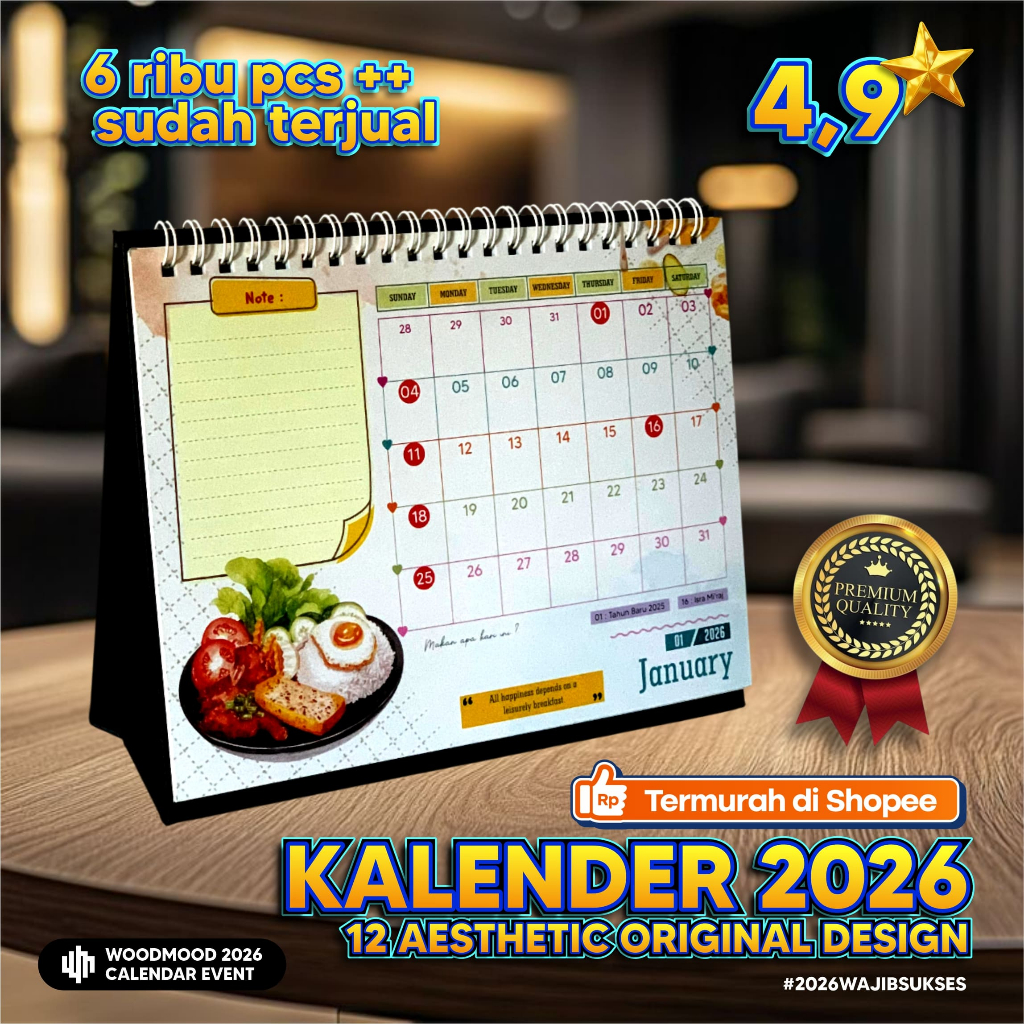 2026 ปฏิทินตั้งโต๊ะ/ ปฏิทินสุนทรียศาสตร์/ ปฏิทินร่วมสมัย/ 2026 ปฏิทินตั้งโต๊ะ