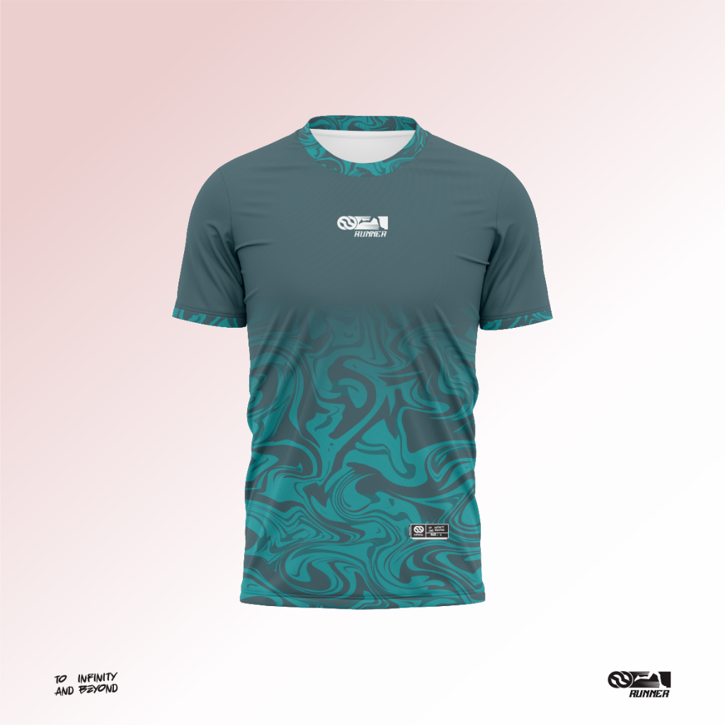 เสื้อวิ่งกลางแจ้ง วัสดุ Dryfit Milano น้ําหนักเบา ไซส์เริ่มต้นจาก S ถึง 5XL พิมพ์เต็มเท่านั้น R011