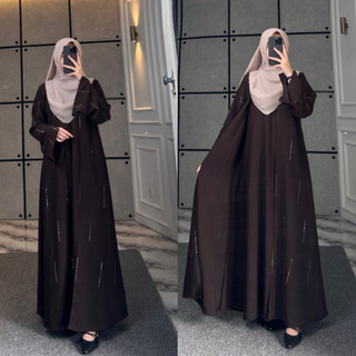 DFM - Naurah Abaya READY (Exclusif) Dress Series Tanpa Hijab Bahan Sabrina Anti UV Abaya Gamis Terbaru By DFM