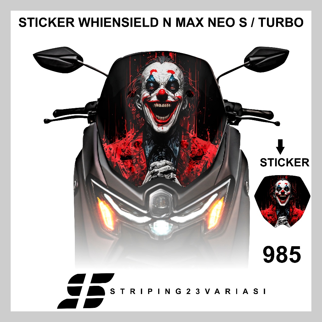 สติ๊กเกอร์ติดกระจกหน้ารถ - visor n max neo s - turbo motif เย็นล่าสุด 985 - 992