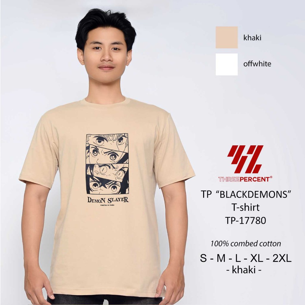 REPLACEMENT / THREE PERCENT / 3% / DISTRO เสื้อยืดผู้ชายเสื้อยืดผ้าฝ้าย COMBED 30S SHORT SLEEVE TP-1