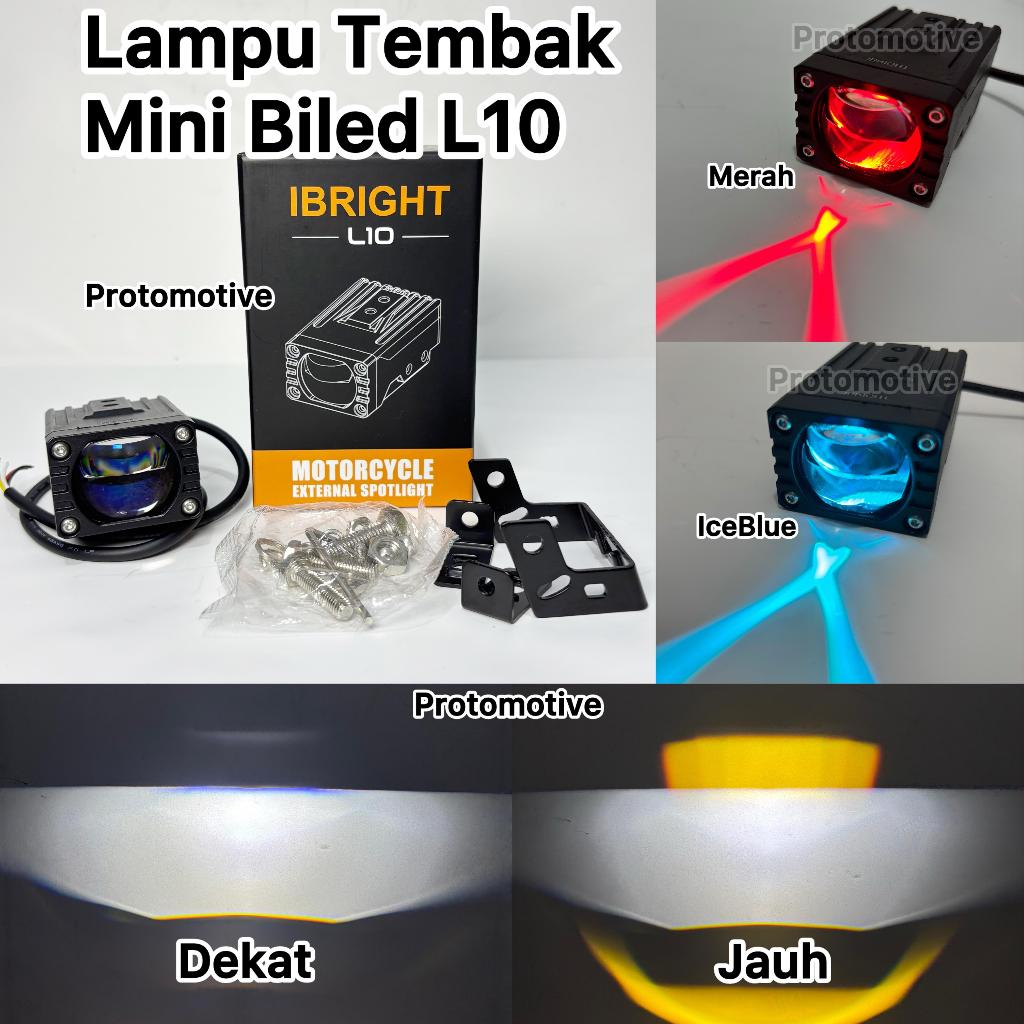 IBRIGHT L10 Mini Bilined Spotlight อลูมิเนียมเต็มรูปแบบพร้อมพัดลมระบายความร้อนกันน้ํา