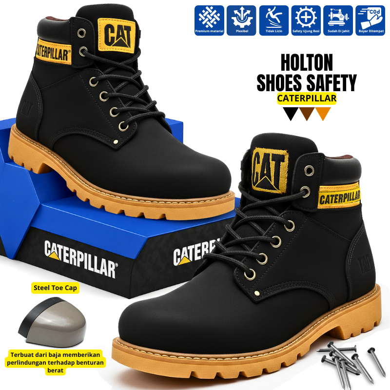 MENS SAFETY BOOTS - TREKKING TOURING HIKING SAFETY BOOTS - CATERPILLAR SAFETY BOOTS