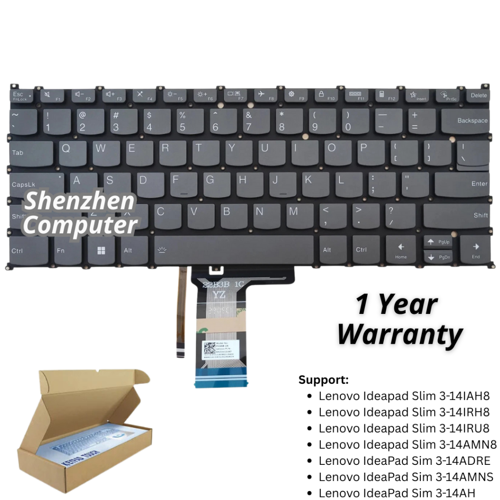 Lnovo Ideapad Slim Keyboard 3-14IAH8 14IRH8 14IRU8 14AMN8 14ADRE 14AMNS 14AH ใหม่