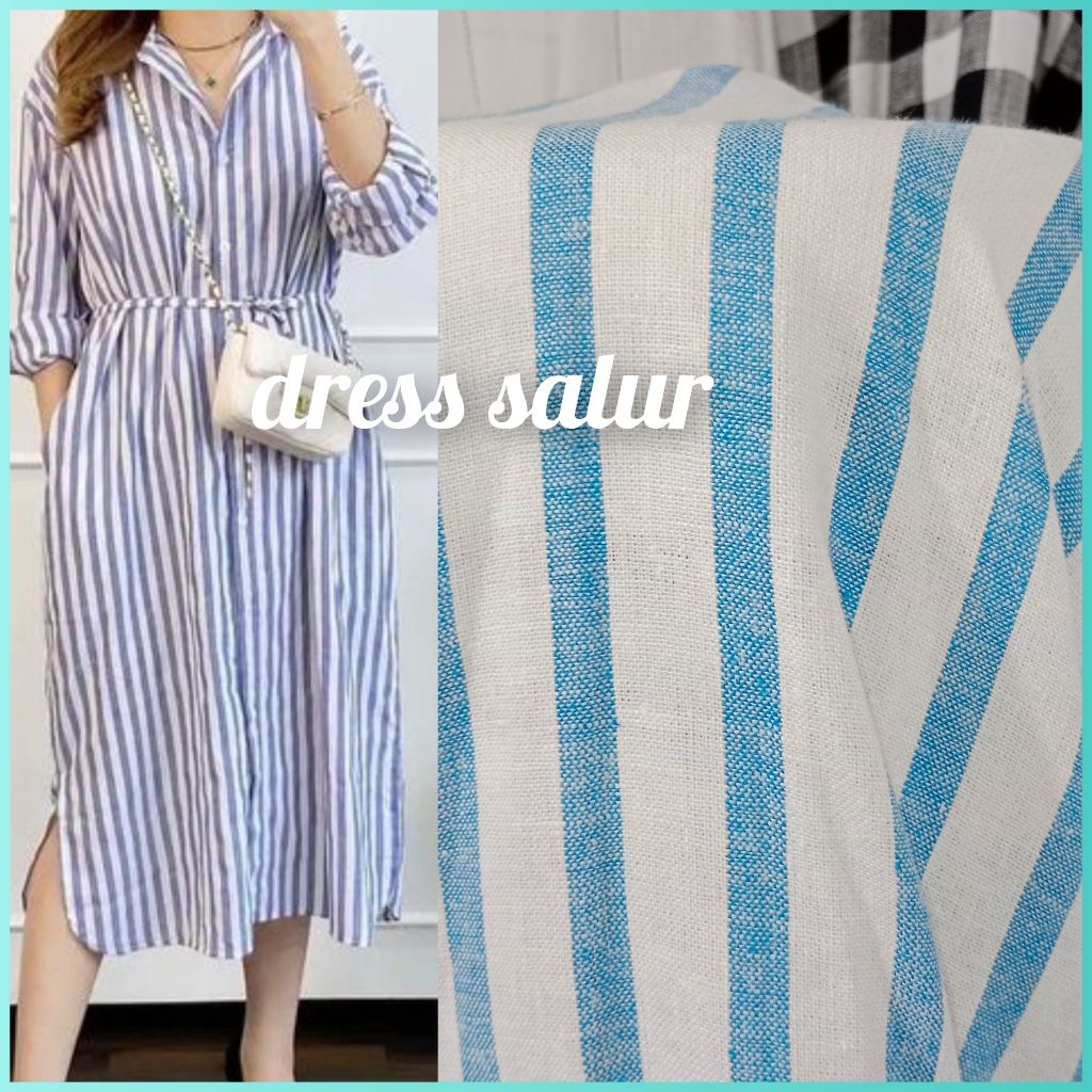 KATUN ผ้าคอตตอนลินินลายทาง (0.5mtr/50cm)