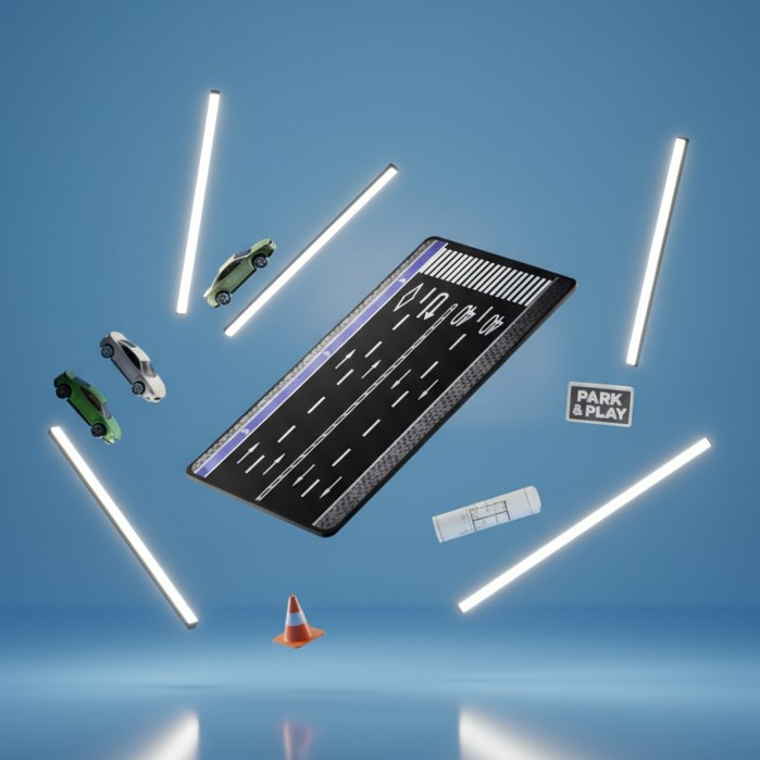 King Pad นาโกย่า A03 30x60 ซม. – ที่จอดรถ Pad Scale 1:64 Deskmat Diorama/ฐานจอแสดงผลDiecast Toll Ser