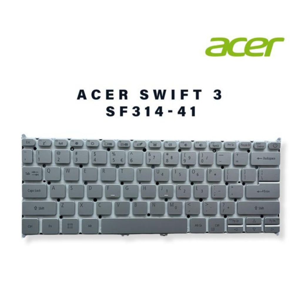 Acer Swift 3 Infinity 4 Swift SF314-511 SF314-41 A513-53 SF314-41 backlite/bl แป้นพิมพ์สีเงิน