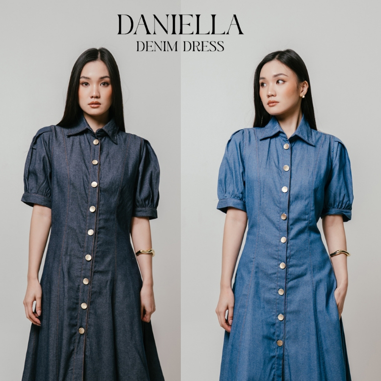 Jexiva - Dianella Denim Dress - Premium Womens Denim Midi Dress - Maxi Dress ทุกขนาด