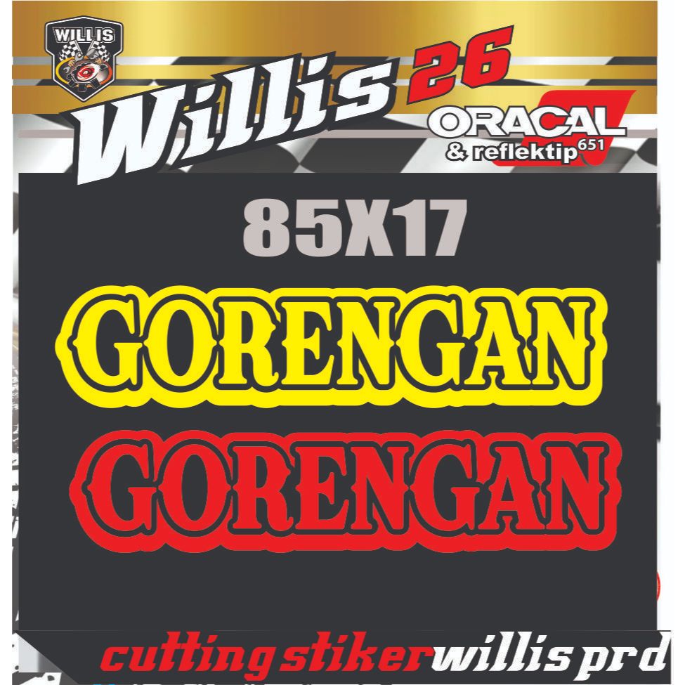 FRIED WRITING STICKER, STICKER สําหรับขาย NAME 85 CM