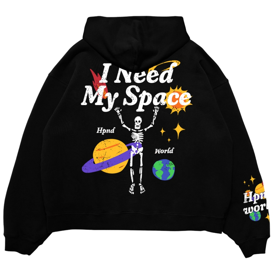 HPND - เสื้อสเวตเตอร์มีฮู้ด Basic Unknown Planet Fleece Boxy Fit รุ่นดั้งเดิม Limited Edition