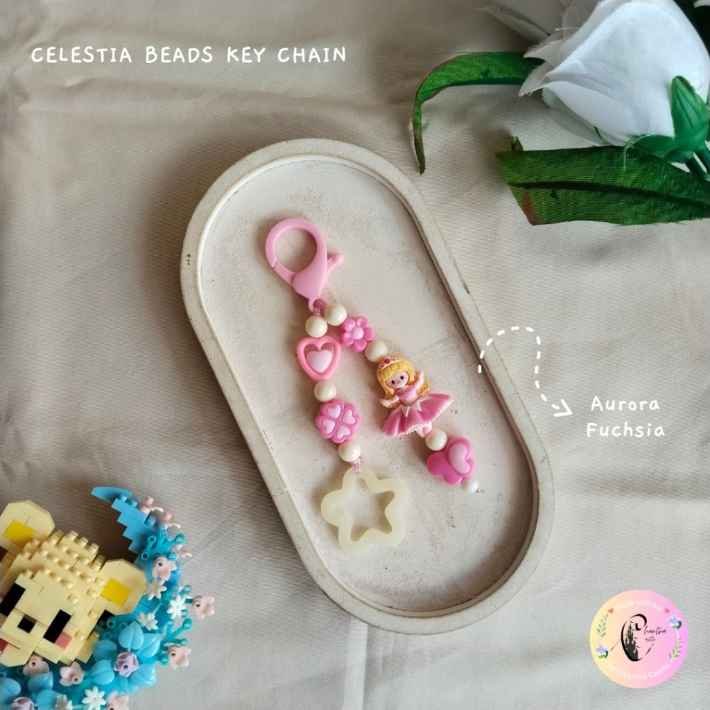 GANTUNGAN [CHANTRA CASTLE] CELESTIA BEADS KEY CHAIN / BEAD BAG CHARM KEYCHAIN