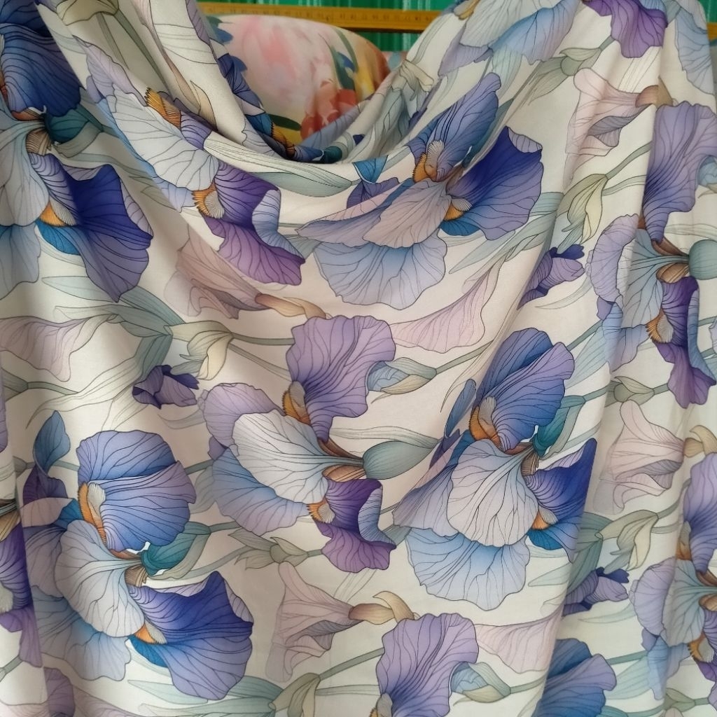 KATUN ผ้าคอตตอนเรยอน_Premium Rayon Cotton_Rayon Cotton Motif.ราคาที่ระบุ/ครึ่งเมตร (0.5 mtr)