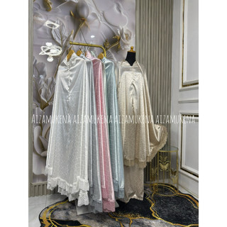 mukena mewah armany jaguar silk 2in1 ( resleting)