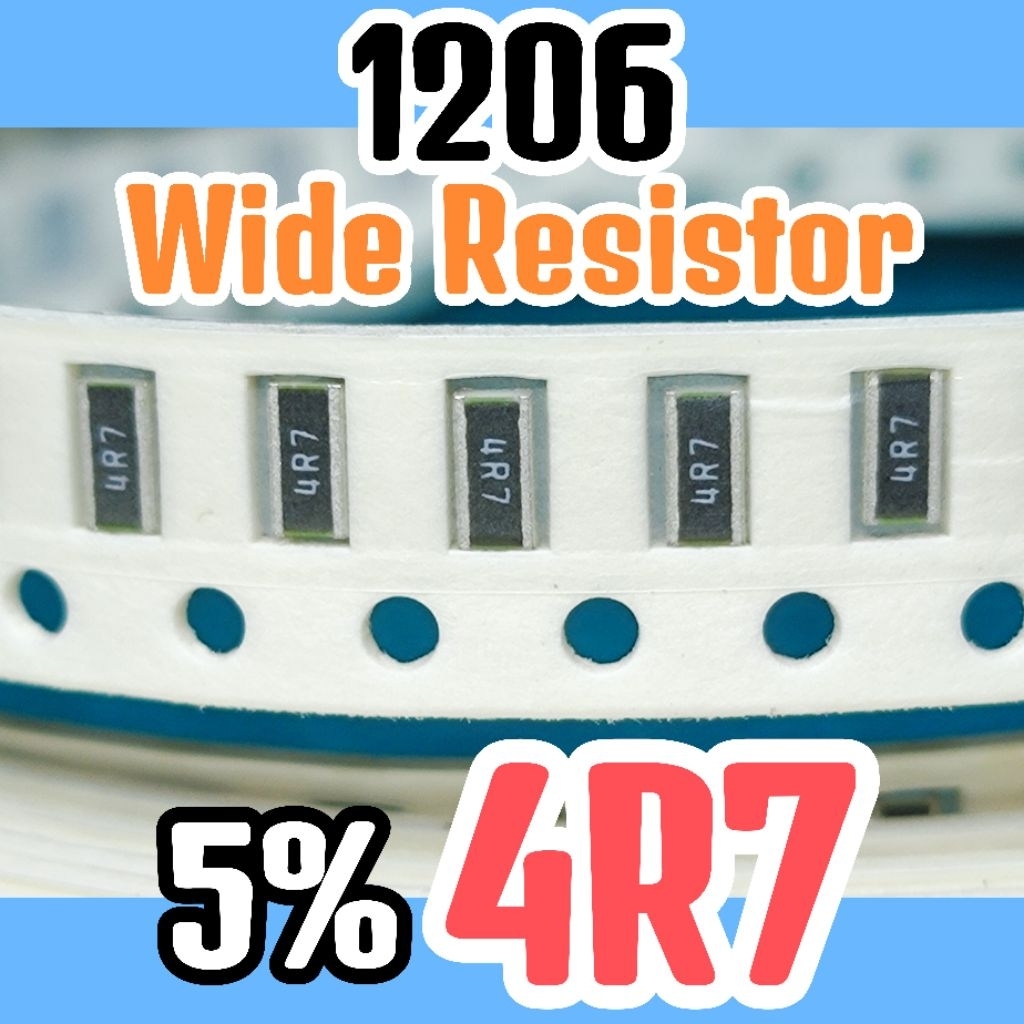 10 ชิ้นชิป WIDE RESISTOR smd 4R7 5% ขนาด 1206 3216 (WIDE) 4.7ohm 4.7ohm 4.0 4.7 โอห์ม