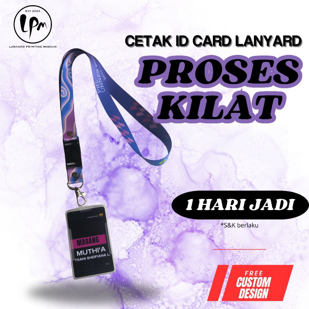 (COMPLETE PACKAGE) ID CARD + LANYARD + FRAME