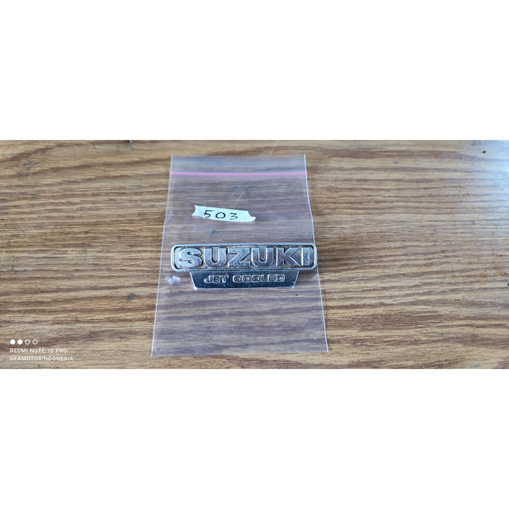 ตราสัญลักษณ์หลัง Suzuki rc80, rc100, rc dk, rc spirit, rc bravo อลูมิเนียมเดิม // 503