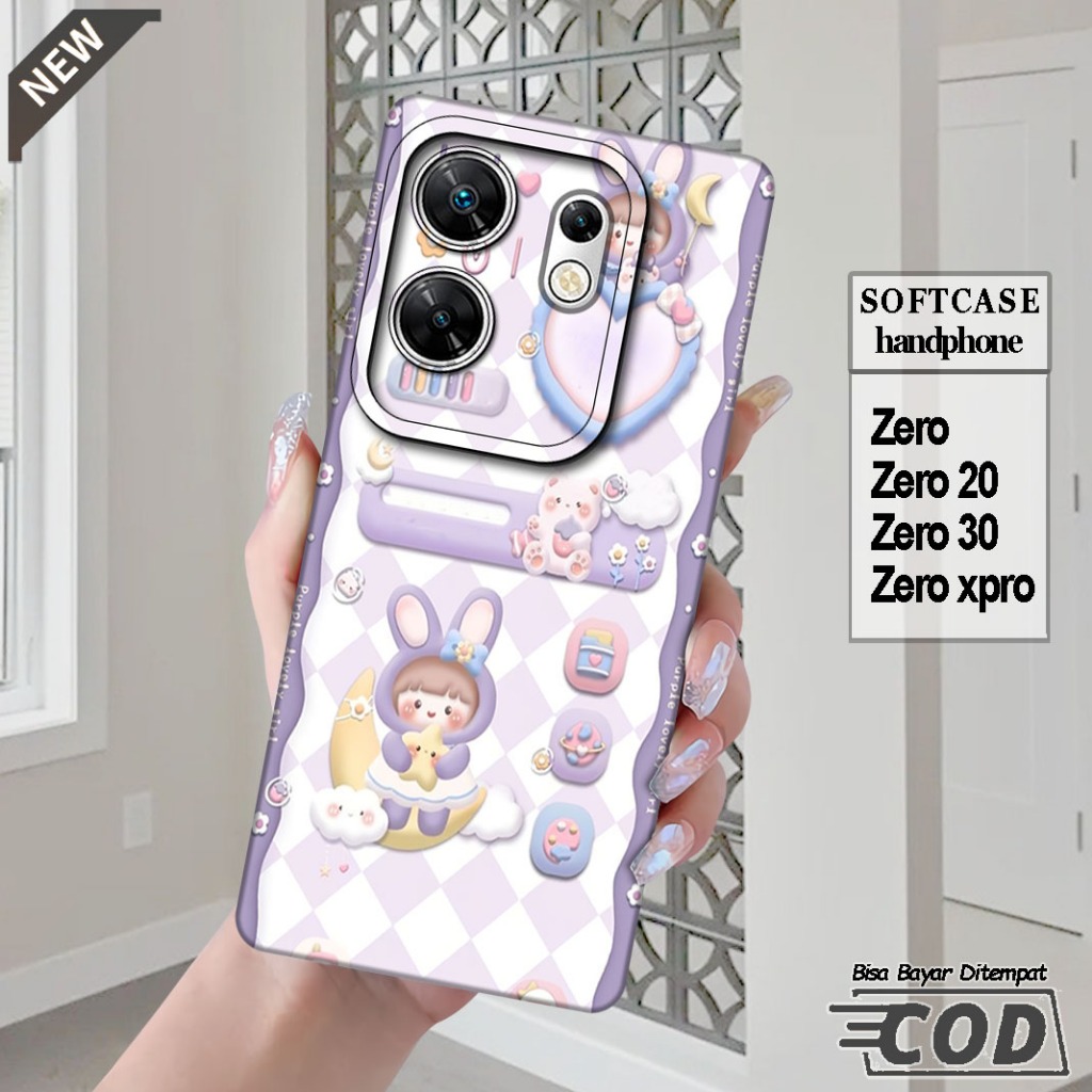 Infinix Zero Silicone - Zero 20 - Zero 30 - Zero Xpro - เคส HP แบบใสสีดํายืดหยุ่น