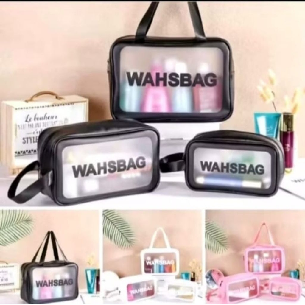 กระเป๋าเครื่องสําอางใส Washbag / WATERPROOF Washbag POUCH 3 ขนาด