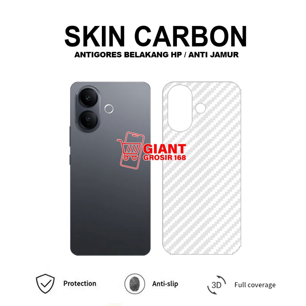 Vivo V60 Lite Vivo Y400 Vivo Y04 Vivo Y04S Vivo Y19S GT Back Skin Carbon Garskin Anti-Scratch Back V