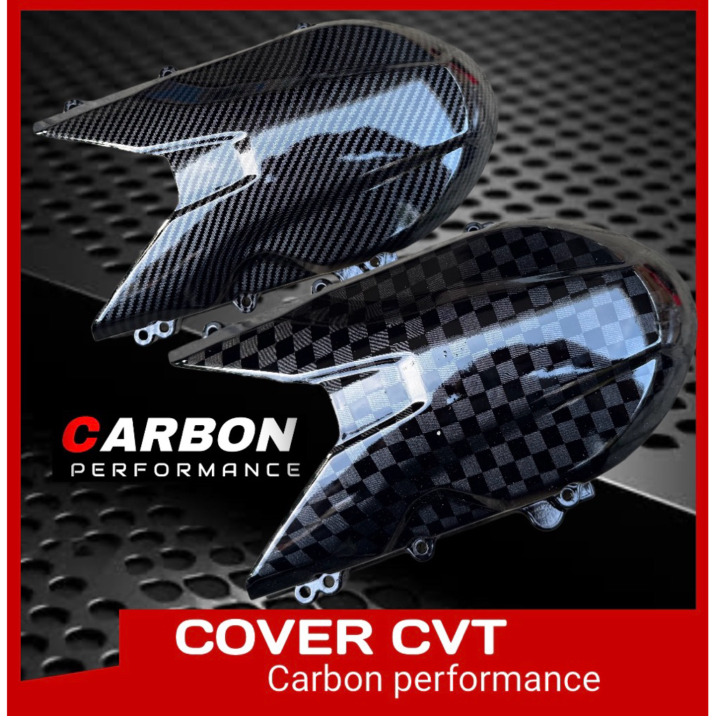 ฝาครอบ CVT คาร์บอน Beat Scoopy Genio ลายหมากรุก ใหม่