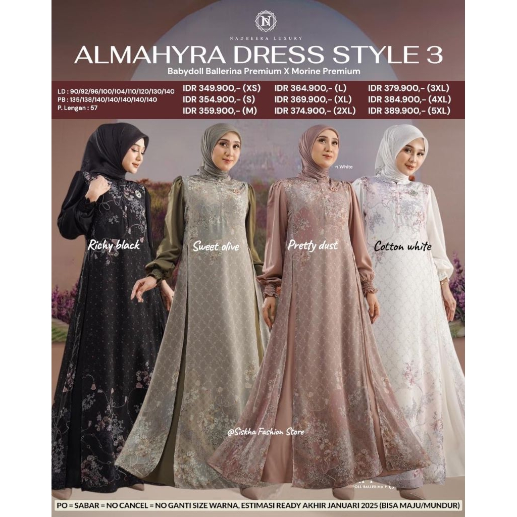 PO READY END OF JANUARY ALMAHYRA STYLE 3, KID DAM BLOUSE, NADHEERA LUXURY
