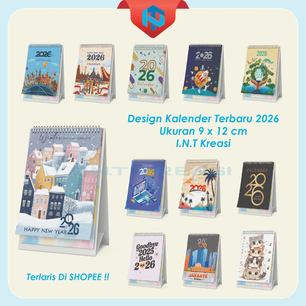 ปฏิทินจิ๋ว 2026 ปฏิทินตั้งโต๊ะสุนทรียศาสตร์