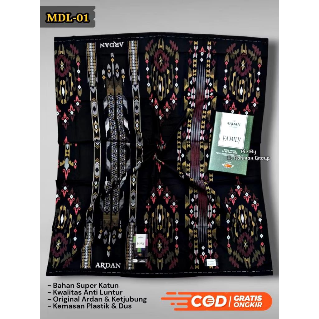Ardan Brilliant Family Black Sarong, Ardan Kettjubung Songket Motif, พิมพ์เต็ม