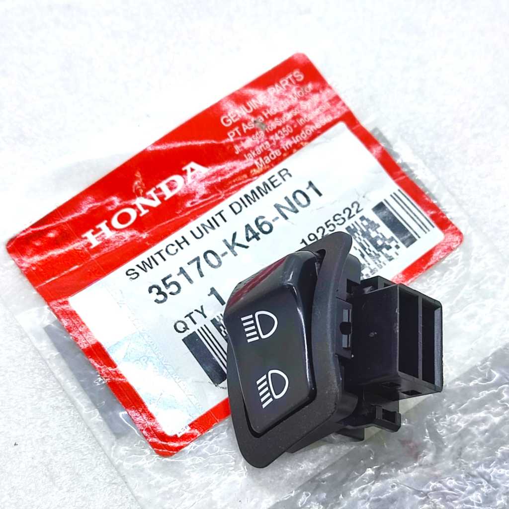 TOMBOL 35170-K46-N01 ปุ่มสวิตช์หรี่ไฟ Honda Vario 110 Fi, Supra GTR AHM ORIGINAL