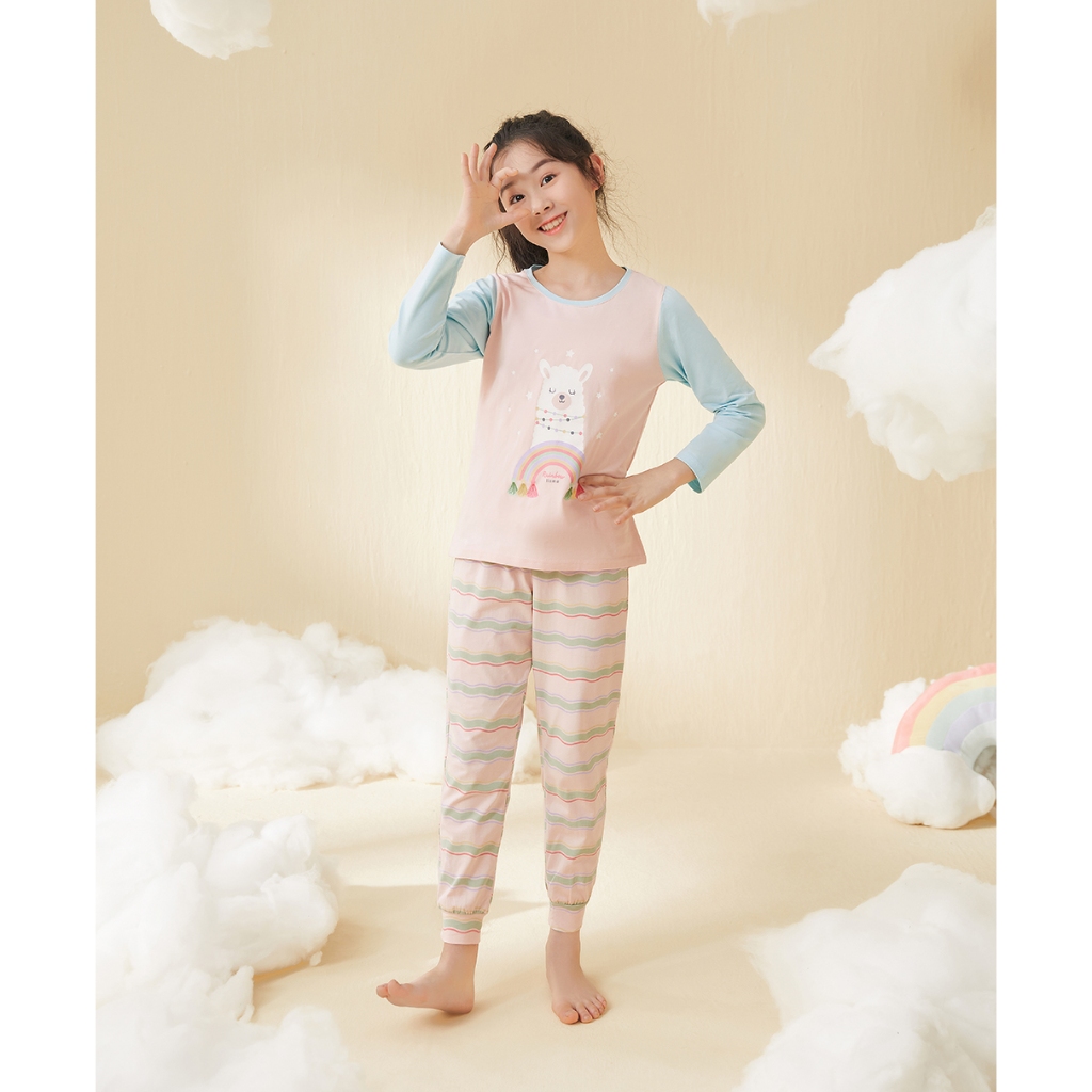 Lil Hearts ชุดนอนเด็ก Rainbow Llamaz Y05-011726