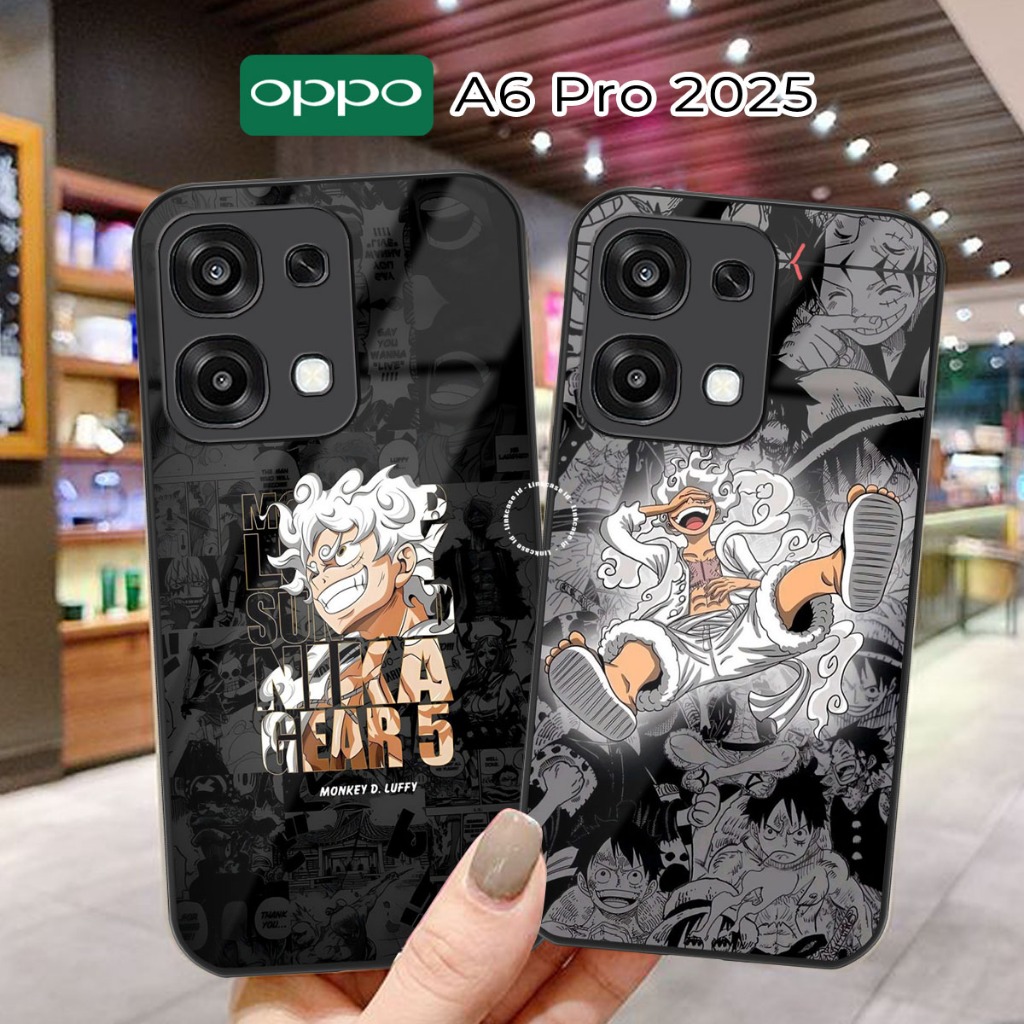HP ล่าสุด Oppo A6 Pro Glass Softcase กล้องป้องกันเคสโทรศัพท์ [LL61] เคสโทรศัพท์ Oppo A6 Pro