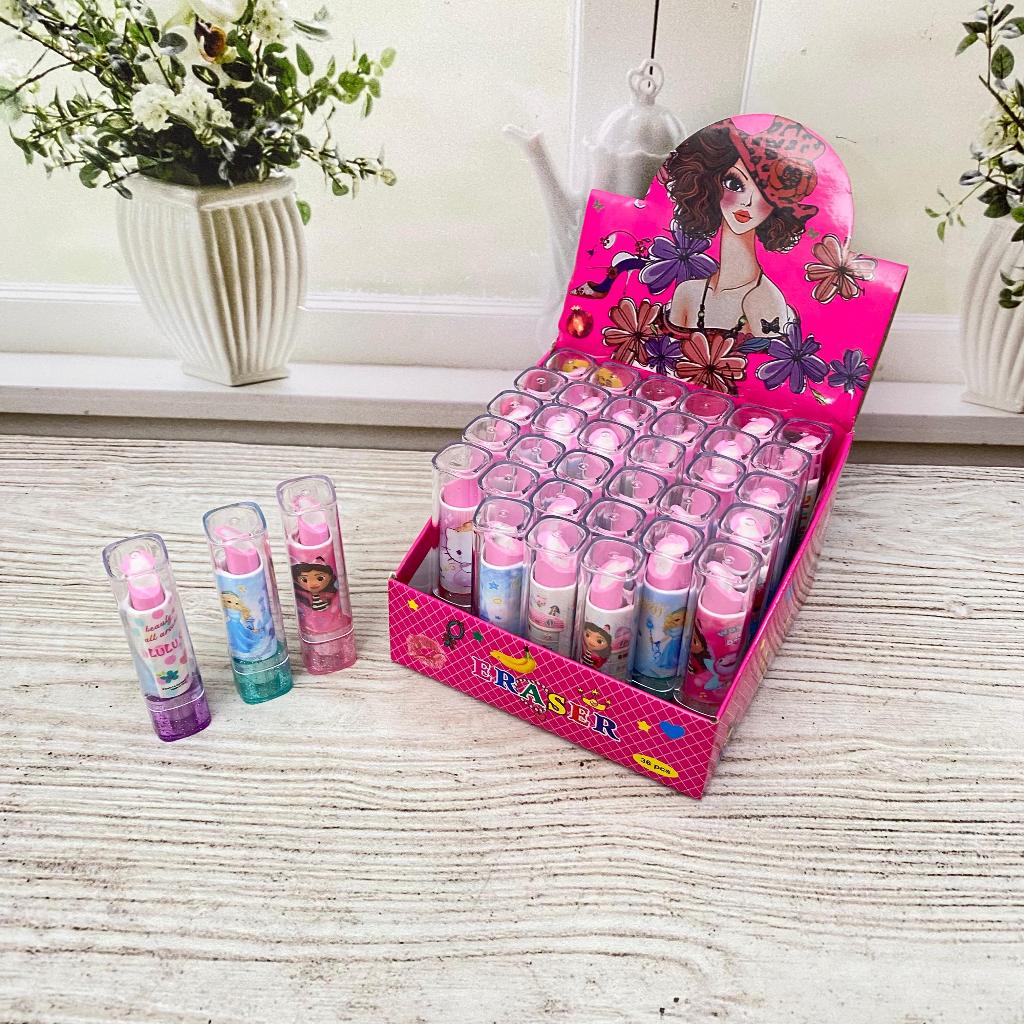 สุดน่ารัก Princess Character Motif ลิปสติก Eraser Ready หลากหลายรุ่น / Favorite Disney Lipstick Mode