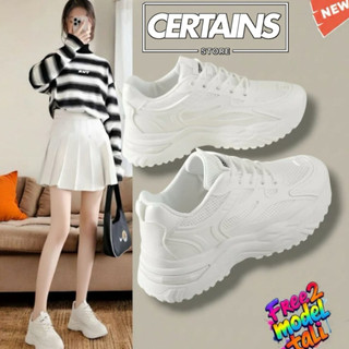 Sepatu Sneakers Wanita Putih Kasual Shoes Sport Elegant  Korean Style Cewek OOTD Terbaru