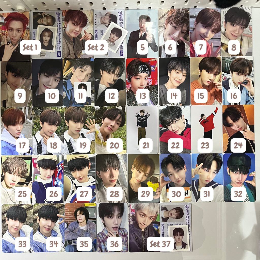 Photocard อย่างเป็นทางการ BOYNEXTDOOR sungho riwoo myungjae tasan leehan wongk