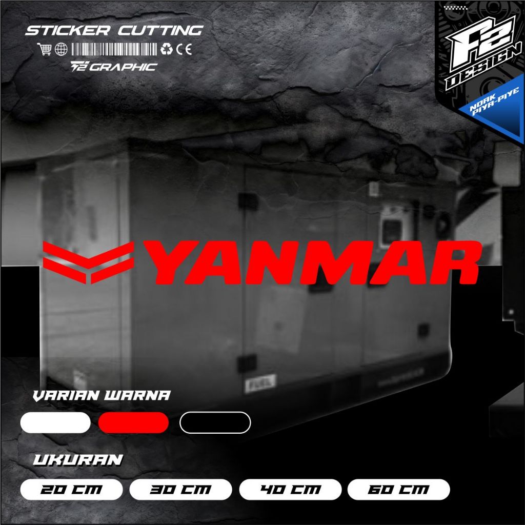 YANMAR GENSET LABEL CUTTING STICKER YANMAR GENSET สติ๊กเกอร์ตัด. YANMAR สติ๊กเกอร์ตัดโลโก้