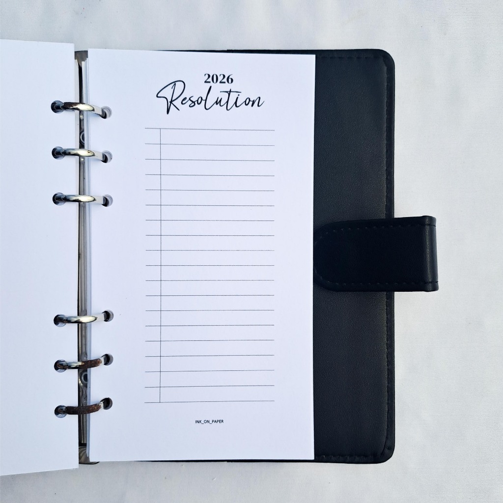 A6 - Dashboard Planner, 2026, Goal Planner, Goal Dashboard โดย INK_ON_PAPER
