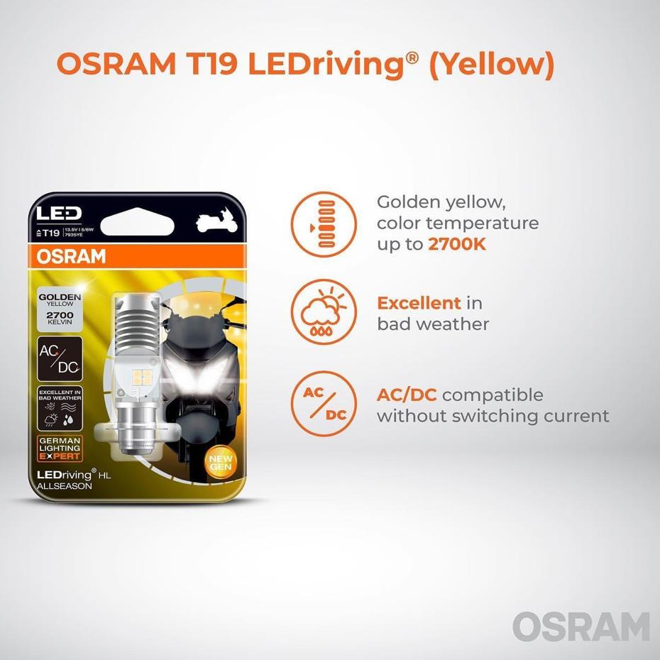 OSRAM ALL SEASON FOG-PROOF BULB M5 K1 H6 ไฟหลักเดิม