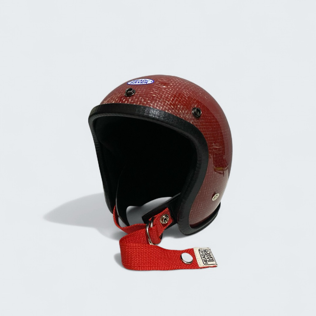 Slimhead TX-500 RAW สัญญาณสีแดงหมวกกันน็อคศิลปินวินเทจที่ยังไม่เสร็จ