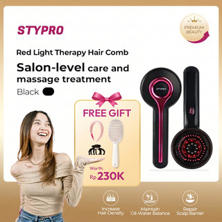 STYPRO Sisir Pijat Kepala Red Light Therapy 650nm | Penumbuh Rambut & Essensi Kulit Kepala – Hadiah Ulang Tahun ST-4018