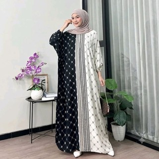 Kaftan Motif Fatma Termurah Jumbo LD 170 cm Bahan Rayon Premium Tebal Adem Busui Friendly