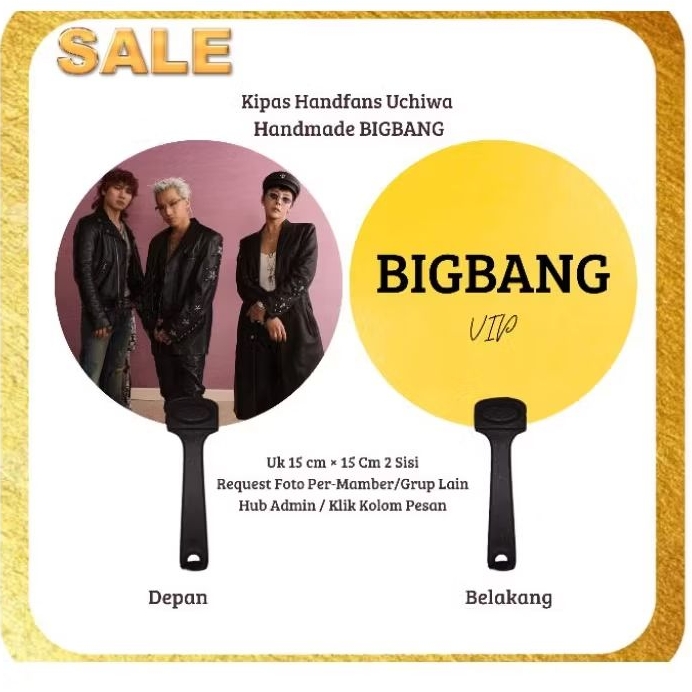 ขายพัดลมมือ UCAIWA IDOL BIGBANG/IDOL KPOP LAMINATING ROUND ฟรีโฟโต้การ์ด IDOL