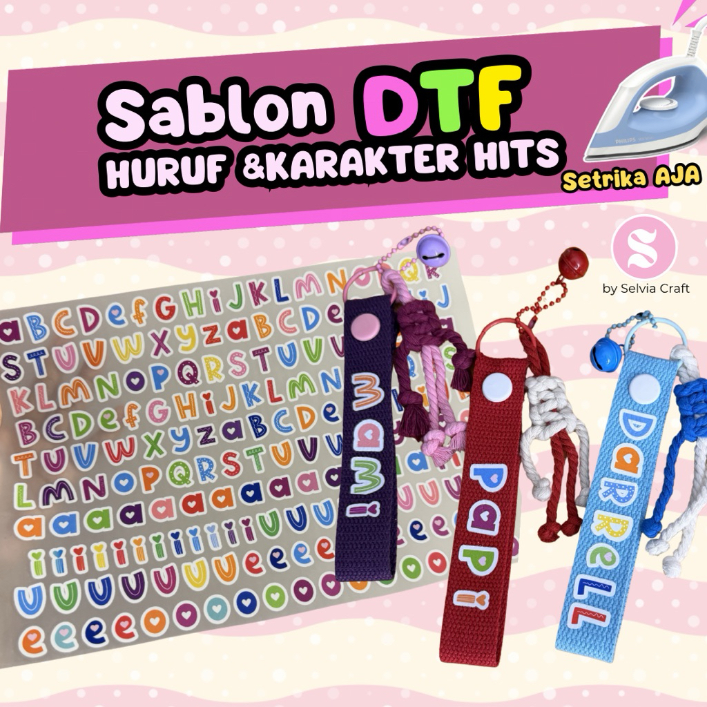 GANTUNGAN DTF Letter & Character Screen Printing, Umarh Webbing Screen Printing, ARIRANG Screen Prin